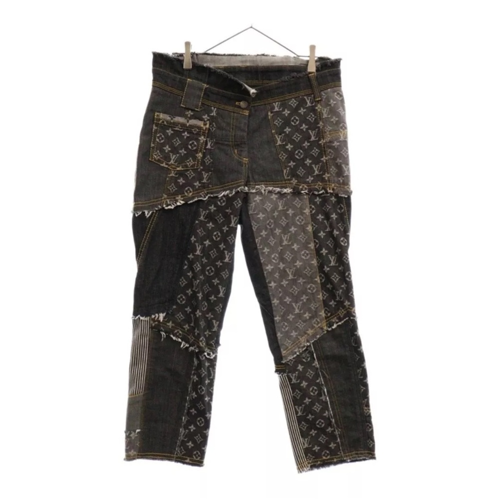 Authentic Louis Vuitton Denim Patch Work Pants - image 1